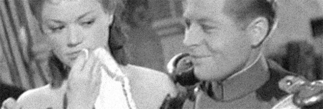 Simone Simon and Kurt Kreuger star in MADEMOISELLE FIFI, directed by Robert Wise for RKO Radio Pictures.