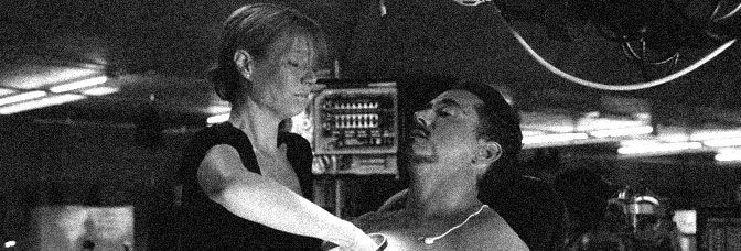 Gwyneth Paltrow and Robert Downey Jr. star in IRON MAN, directed by Jon Favreau for Paramount Pictures.