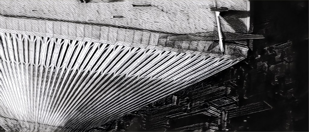 EXT. WORLD TRADE CENTER -- NIGHT The plane comes down. It hits hard. Snake puts on the brakes, adds a grappling hook, and finally comes to a stop right at the edge.